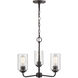 Moven 3 Light 18 inch Rubbed Bronze Chandelier Ceiling Light